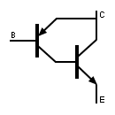 Sziklai transistor symbol